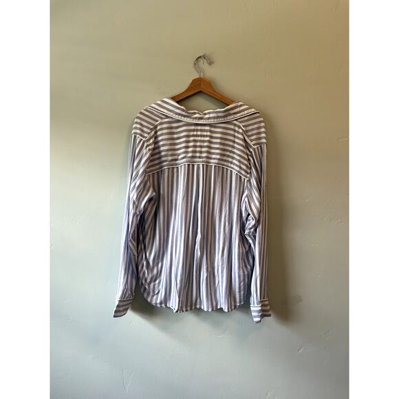 Rails Clara Pajama Set in Blue and White Bermuda Stripe - Picture 6 of 14